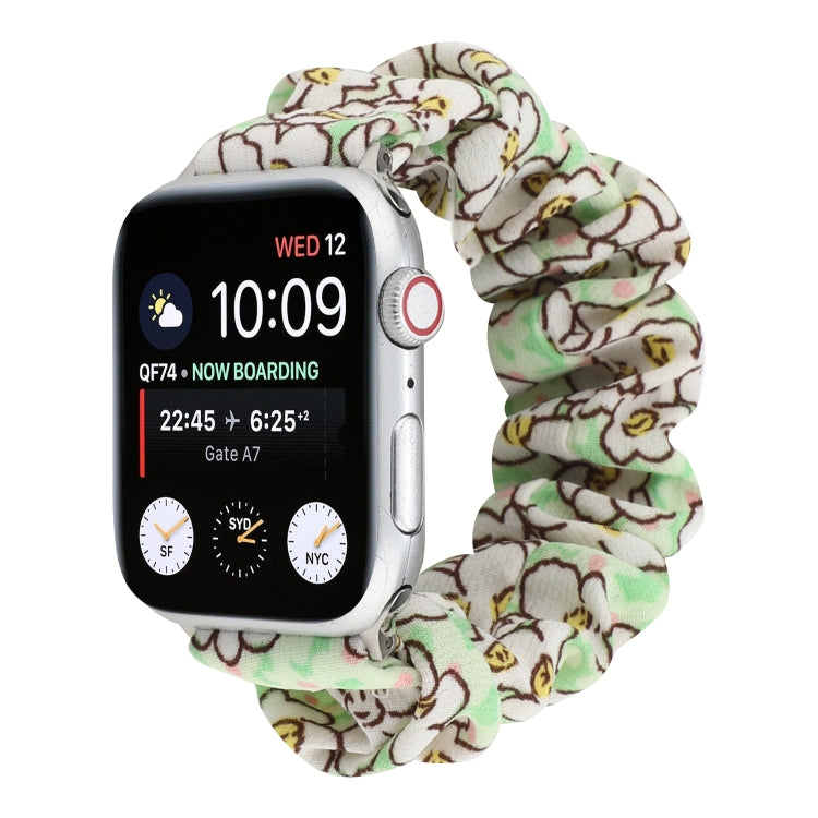 Fabric Hair Ring Watch Band For Apple Watch Ultra 49mm&Watch Ultra 2 49mm / Series 9&8&7 45mm / SE 3&SE 2&6&SE&5&4 44mm / 3&2&1 42mm(12) by buy2fix