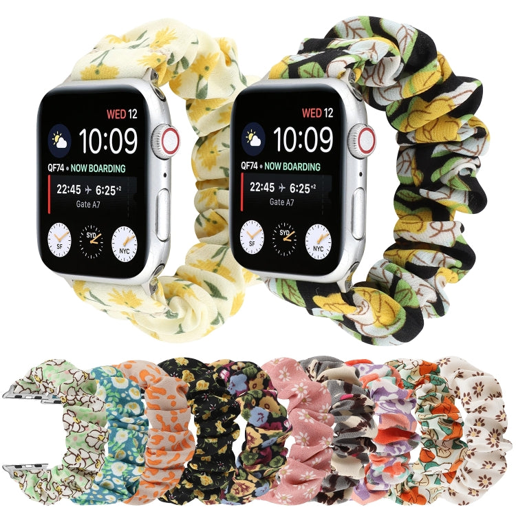 Fabric Hair Ring Watch Band For Apple Watch Ultra 49mm&Watch Ultra 2 49mm / Series 9&8&7 45mm / SE 3&SE 2&6&SE&5&4 44mm / 3&2&1 42mm(3) by buy2fix