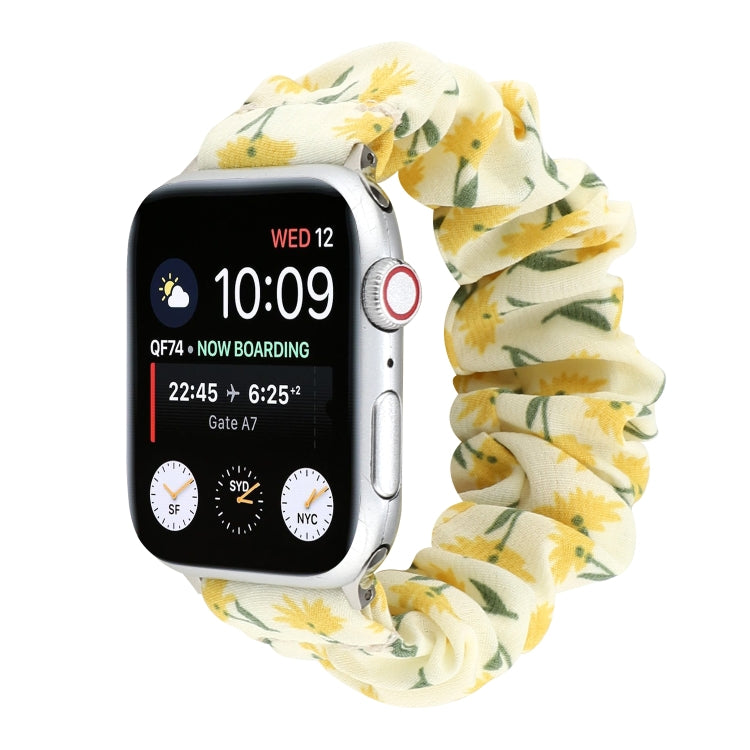 Fabric Hair Ring Watch Band For Apple Watch Series 9&8&7 41mm / SE 3&SE 2&6&SE&5&4 40mm / 3&2&1 38mm(1) by buy2fix