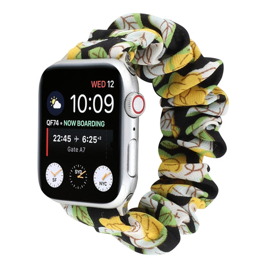 Fabric Hair Ring Watch Band For Apple Watch Series 9&8&7 41mm / SE 3&SE 2&6&SE&5&4 40mm / 3&2&1 38mm(2) by buy2fix