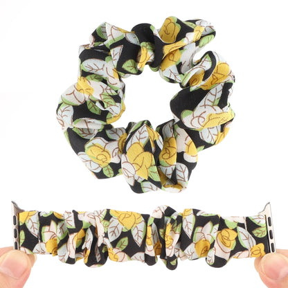 Fabric Hair Ring Watch Band For Apple Watch Series 9&8&7 41mm / SE 3&SE 2&6&SE&5&4 40mm / 3&2&1 38mm(2) by buy2fix