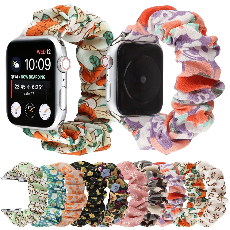 Fabric Hair Ring Watch Band For Apple Watch Series 9&8&7 41mm / SE 3&SE 2&6&SE&5&4 40mm / 3&2&1 38mm(4) by buy2fix