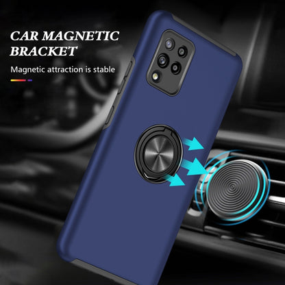 For Samsung Galaxy A42 5G PC + TPU Shockproof Magnetic Protective Case with Invisible Ring Holder(Blue) by buy2fix