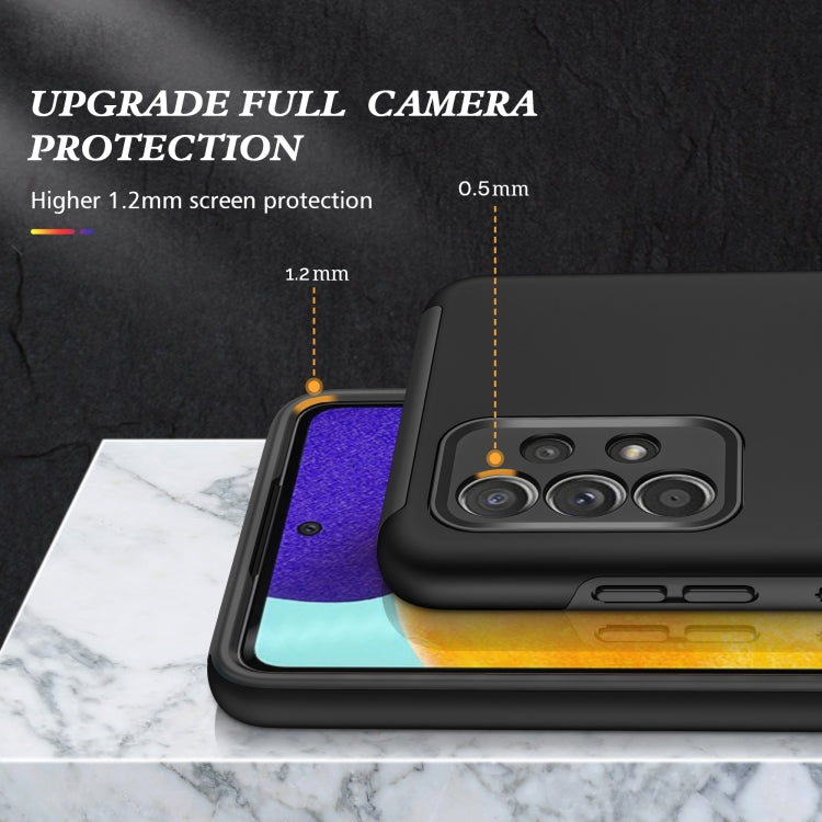 For Samsung Galaxy A52 PC + TPU Shockproof Magnetic Protective Case with Invisible Ring Holder(Black) by buy2fix