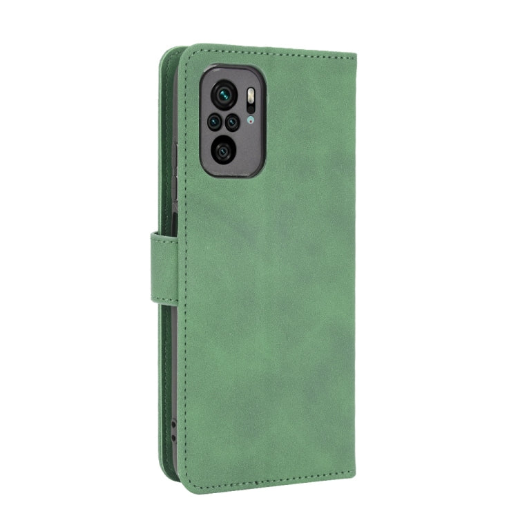 For Xiaomi Redmi Note 10S Solid Color Skin Feel Magnetic Buckle Horizontal Flip Calf Texture PU Leather Case with Holder & Card Slots & Wallet(Green) by buy2fix