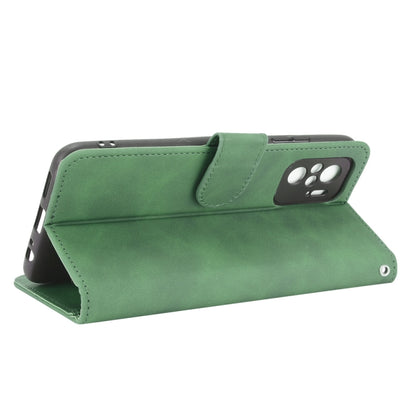 For Xiaomi Redmi Note 10S Solid Color Skin Feel Magnetic Buckle Horizontal Flip Calf Texture PU Leather Case with Holder & Card Slots & Wallet(Green) by buy2fix
