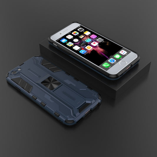 For iPhone SE 2022 / SE 2020 / 8 / 7 Supersonic PC + TPU Shock-proof Protective Case with Holder(Dark Blue) by buy2fix