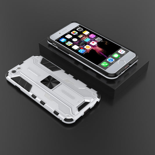 For iPhone SE 2022 / SE 2020 / 8 / 7 Supersonic PC + TPU Shock-proof Protective Case with Holder(Silver) by buy2fix