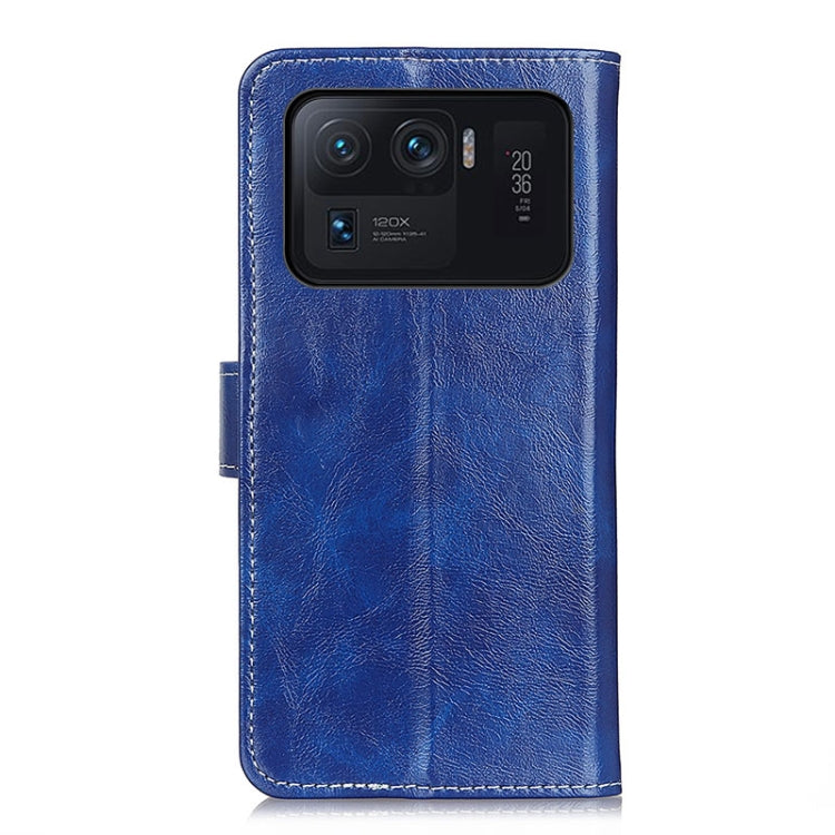 For Xiaomi Mi 11 Ultra Retro Crazy Horse Texture Horizontal Flip Leather Case with Holder & Card Slots & Photo Frame & Wallet(Blue) by buy2fix