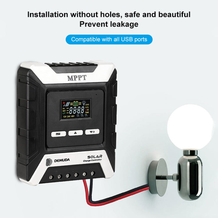 MPPT Solar Controller 12V / 24V / 48V Automatic Identification Charging Controller with Dual USB Output, Model:10A - Consumer Electronics by buy2fix | Online Shopping UK | buy2fix