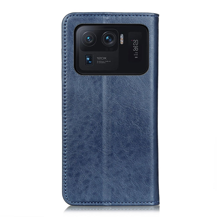 For Xiaomi Mi 11 Ultra Magnetic Crazy Horse Texture Horizontal Flip Leather Case with Holder & Card Slots & Wallet(Blue) by buy2fix