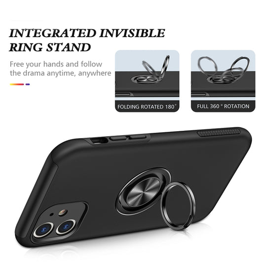 For iPhone 11 Magnetic Ring Kickstand Shockproof Phone Case (Black) by buy2fix