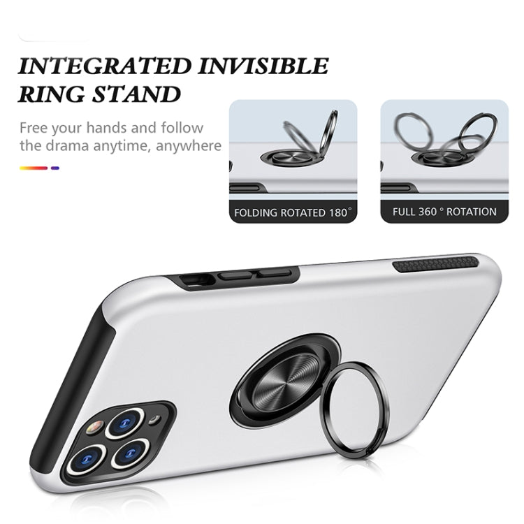 For iPhone 11 Pro Magnetic Ring Kickstand Shockproof Phone Case (Silver) by buy2fix