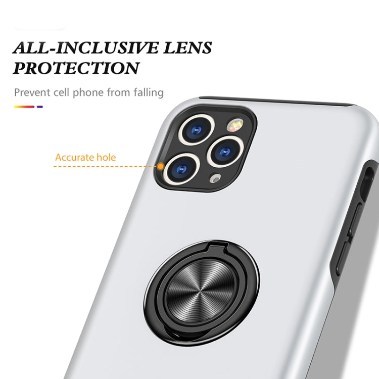 For iPhone 11 Pro Magnetic Ring Kickstand Shockproof Phone Case (Silver) by buy2fix