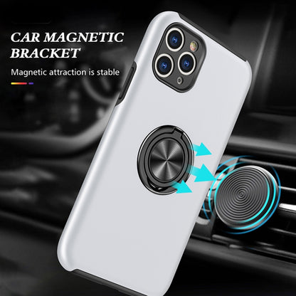 For iPhone 11 Pro Magnetic Ring Kickstand Shockproof Phone Case (Silver) by buy2fix