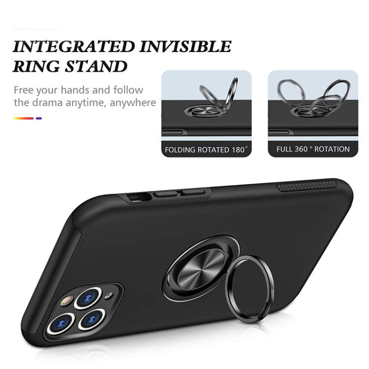 For iPhone 11 Pro Max Magnetic Ring Kickstand Shockproof Phone Case (Black) by buy2fix