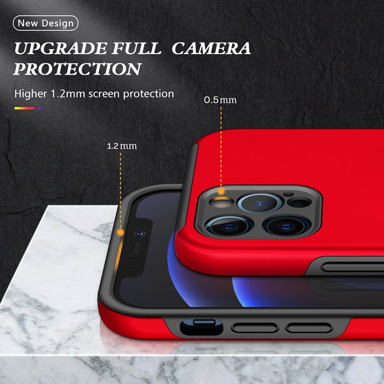For iPhone 12 Pro Magnetic Ring Kickstand Shockproof Phone Case(Red) by buy2fix