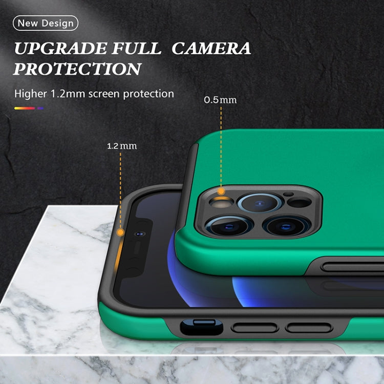 For iPhone 12 Pro Magnetic Ring Kickstand Shockproof Phone Case(Dark Green) by buy2fix