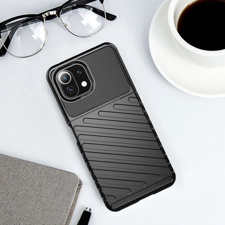For Xiaomi Mi 11 Lite Thunderbolt Shockproof TPU Protective Soft Case(Black) by buy2fix