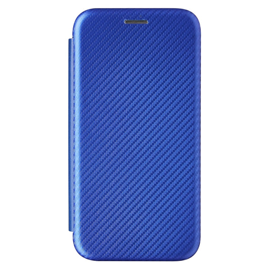 For Oukitel C22 Carbon Fiber Texture Horizontal Flip TPU + PC + PU Leather Case with Card Slot(Blue) by buy2fix