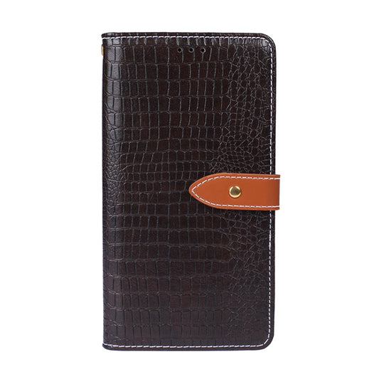 For TCL 20 SE idewei Crocodile Texture Horizontal Flip Leather Case with Holder & Card Slots & Wallet(Dark Brown) by idewei