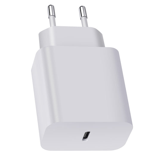 XY PD 25W USB-C / Type-C Single-port Travel Charger for Samsung Devices Fast Charging, EU Plug(White) - Mobile Accessories by buy2fix | Online Shopping UK | buy2fix