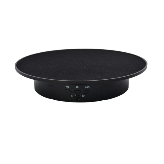 20cm USB Electric Rotating Turntable Display Stand Video Shooting Props Turntable for Photography, Load: 8kg(Black Base Black Velvet) by buy2fix