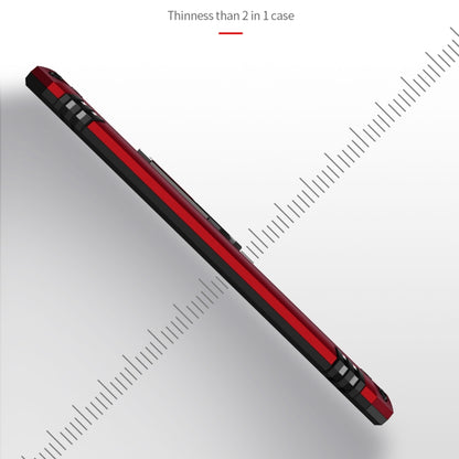 For Galaxy A90 5G Armor Shockproof TPU + PC Protective Case with 360 Degree Rotation Holder(Blue) by buy2fix