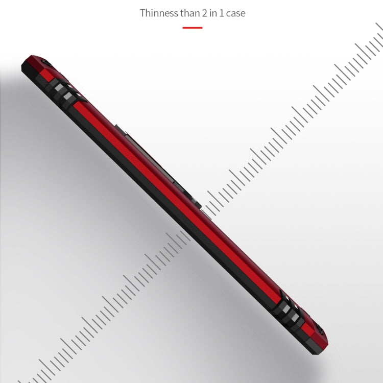 For Galaxy A90 5G Armor Shockproof TPU + PC Protective Case with 360 Degree Rotation Holder(Red) by buy2fix