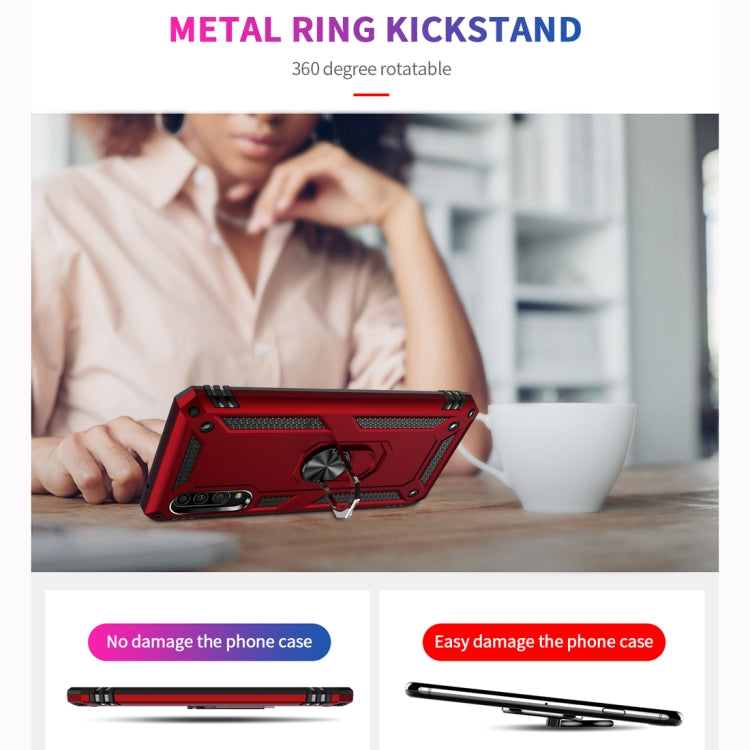 For Galaxy A90 5G Armor Shockproof TPU + PC Protective Case with 360 Degree Rotation Holder(Silver) by buy2fix