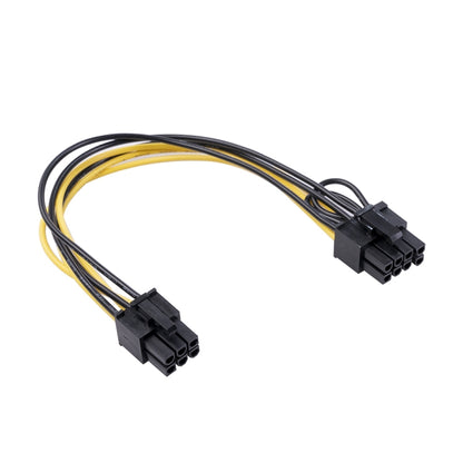 5 PCS 3682 6 Pin Female to 8 Pin Female Graphics Card Power Supply Adapter Cable, Length: 20cm - Power Supply by buy2fix | Online Shopping UK | buy2fix