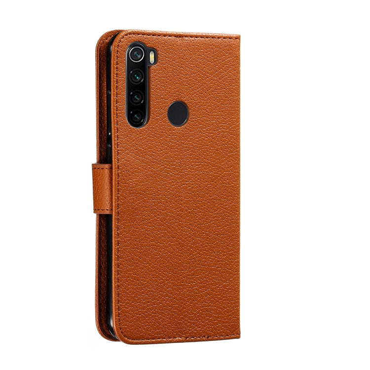 For Xiaomi Redmi Note 8 Feather Pattern Litchi Texture Horizontal Flip Leather Case with Holder & Wallet & Card Slots(Brown) by buy2fix