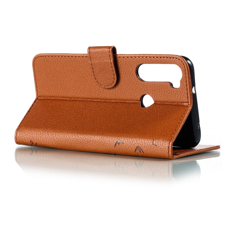 For Xiaomi Redmi Note 8 Feather Pattern Litchi Texture Horizontal Flip Leather Case with Holder & Wallet & Card Slots(Brown) by buy2fix