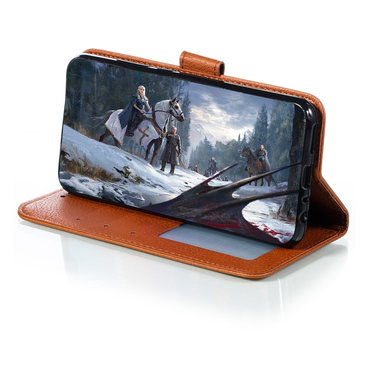 For Xiaomi Redmi Note 8 Feather Pattern Litchi Texture Horizontal Flip Leather Case with Holder & Wallet & Card Slots(Brown) by buy2fix