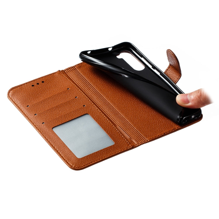 For Xiaomi Redmi Note 8 Feather Pattern Litchi Texture Horizontal Flip Leather Case with Holder & Wallet & Card Slots(Brown) by buy2fix