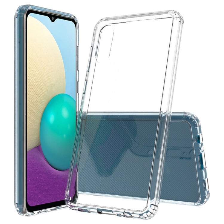 For Samsung Galaxy A02 Shockproof Scratchproof TPU + Acrylic Protective Case(Transparent) by buy2fix