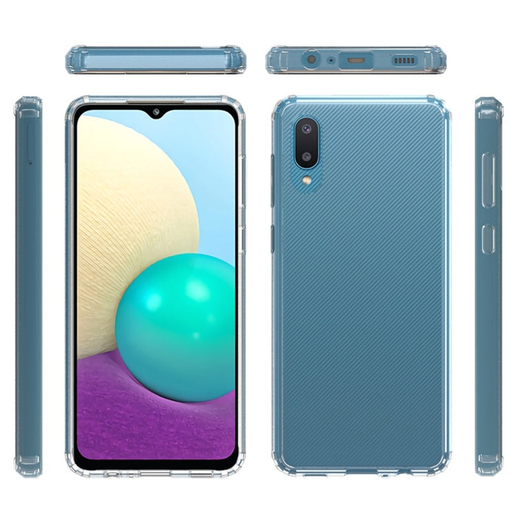 For Samsung Galaxy A02 Shockproof Scratchproof TPU + Acrylic Protective Case(Transparent) by buy2fix