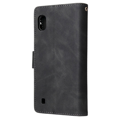For Galaxy A10 Multifunctional Retro Frosted Horizontal Flip Leather Case with Card Slot & Holder & Zipper Wallet & Photo Frame & Lanyard(Black) by buy2fix
