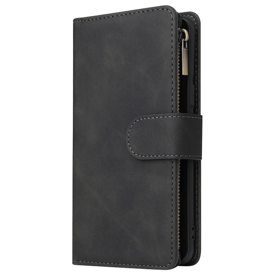 For Galaxy S9 Multifunctional Retro Frosted Horizontal Flip Leather Case with Card Slot & Holder & Zipper Wallet & Photo Frame & Lanyard(Black) by buy2fix