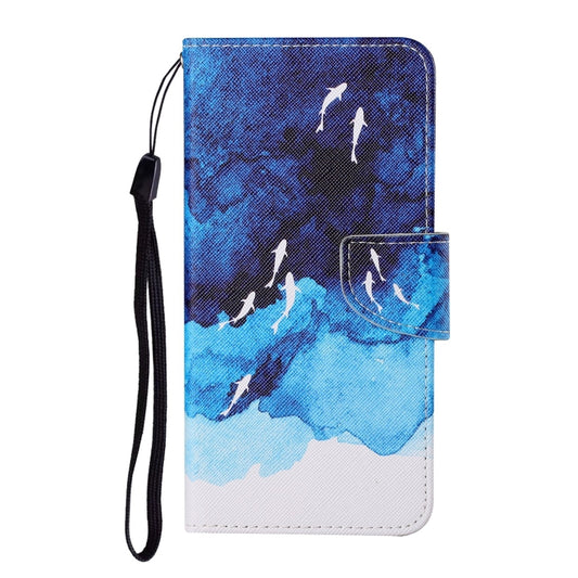 For Xiaomi Mi 11 Colored Drawing Pattern Horizontal Flip Leather Case with Holder & Card Slots & Wallet & Lanyard(Watercolor Fish) by buy2fix