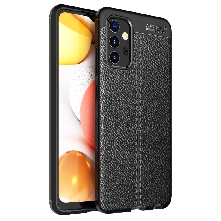 For Samsung Galaxy A32 4G Litchi Texture TPU Shockproof Case(Black) by buy2fix