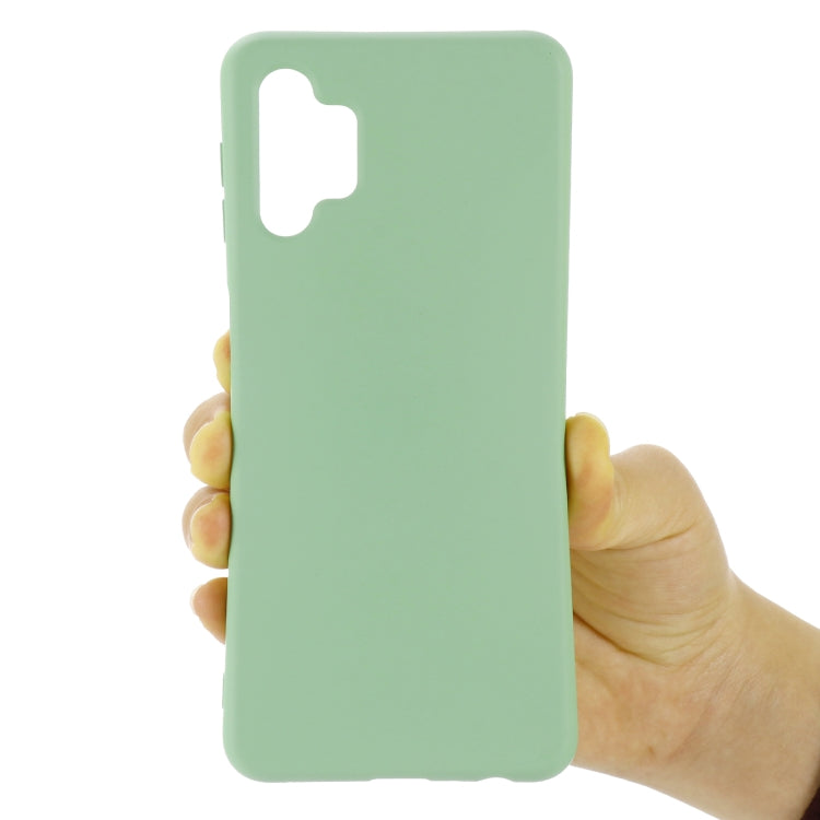 For Samsung Galaxy A32 4G Solid Color Liquid Silicone Dropproof Full Coverage Protective Case(Green) by buy2fix