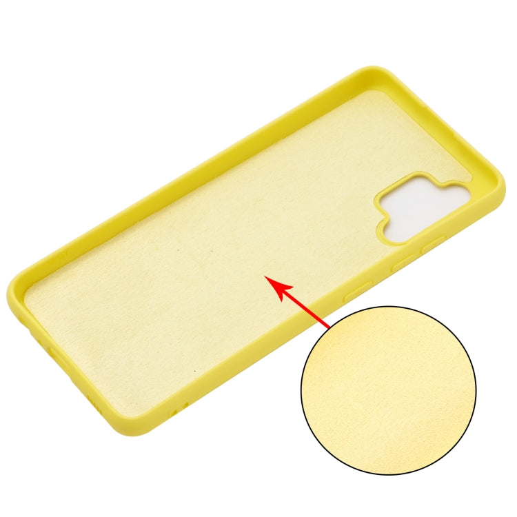 For Samsung Galaxy A32 4G Solid Color Liquid Silicone Dropproof Full Coverage Protective Case(Yellow) by buy2fix