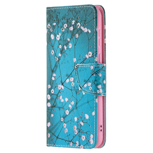 For Huawei P50 Colored Drawing Pattern Horizontal Flip Leather Case with Holder & Card Slots & Wallet(Plum Blossom) by buy2fix