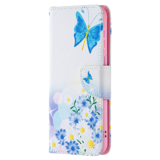 For Huawei P50 Colored Drawing Pattern Horizontal Flip Leather Case with Holder & Card Slots & Wallet(Pansy) by buy2fix