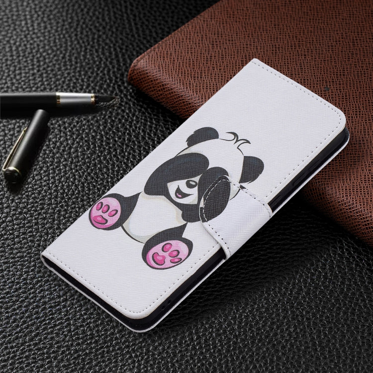 For Samsung Galaxy A02 / M02 Colored Drawing Pattern Horizontal Flip Leather Case with Holder & Card Slots & Wallet(Panda) by buy2fix