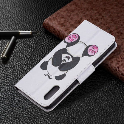 For Samsung Galaxy A02 / M02 Colored Drawing Pattern Horizontal Flip Leather Case with Holder & Card Slots & Wallet(Panda) by buy2fix