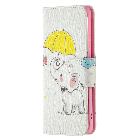 For Huawei P50 Pro Colored Drawing Pattern Horizontal Flip Leather Case with Holder & Card Slots & Wallet(Umbrella Elephant) by buy2fix