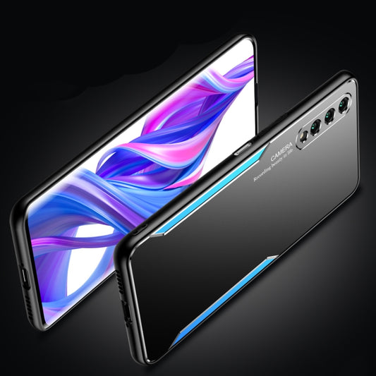 For Honor 9X Pro Blade Series TPU Frame + Titanium Alloy Sand Blasting Technology Backplane + Color Aluminum Alloy Decorative Edge Mobile Phone Protective Shell(Black + Red) by buy2fix