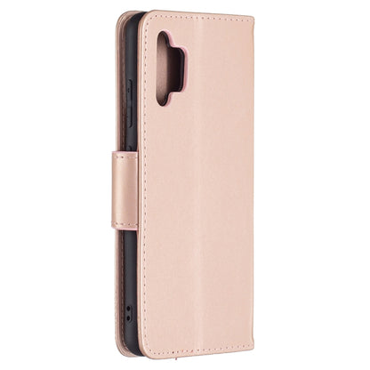 For Samsung Galaxy A32 4G Two Butterflies Embossing Pattern Horizontal Flip Leather Case with Holder & Card Slot & Wallet & Lanyard(Rose Gold) by buy2fix